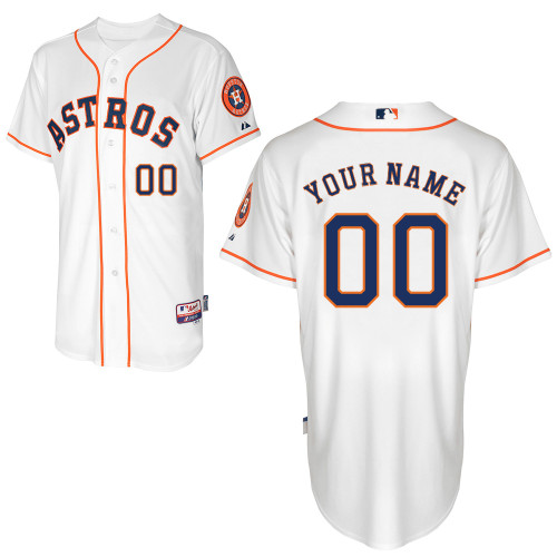 Customized Houston Astros MLB Jersey-Men's Authentic Home White Cool Base Baseball Jersey